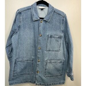 Universal Thread Women's Jean Jacket Utility Chore Jacket Light Wash Size Med